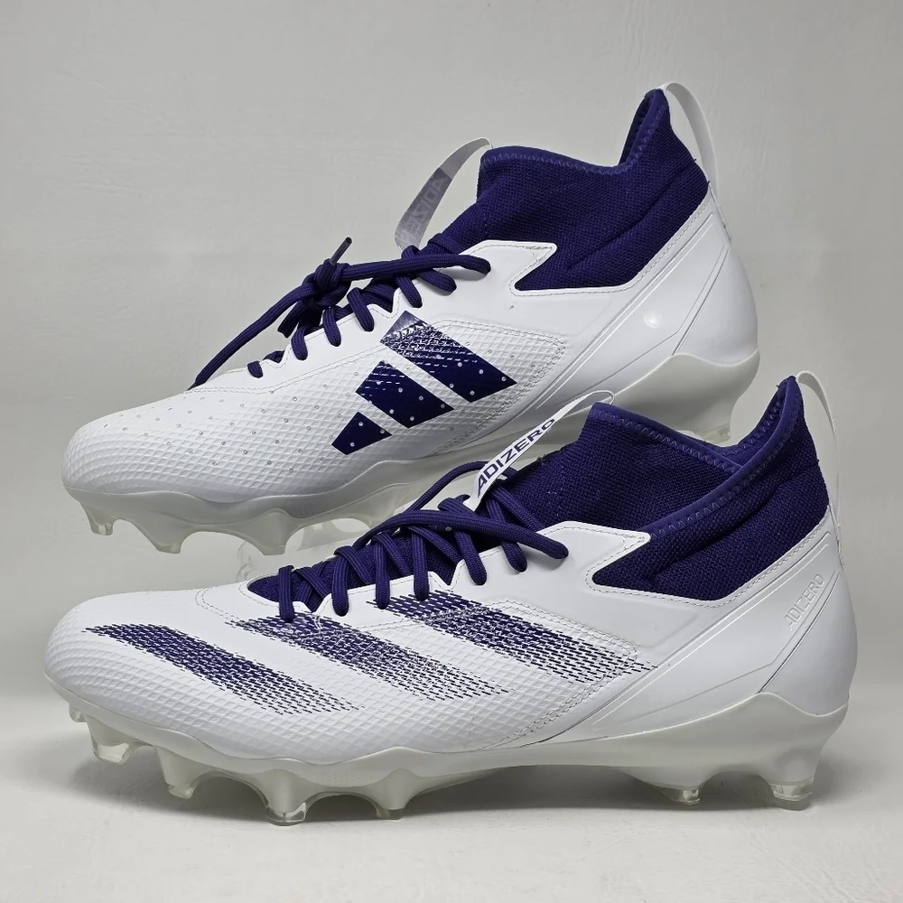 adidas adizero Impact Football Cleats Team Purple White IF2480 Men’s Size 16 New